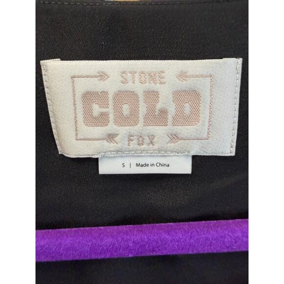 STONE COLD FOX  Lea Mini Dress Black BLD Long Sleeve Classic Romantic Sz S - Picture 10 of 11